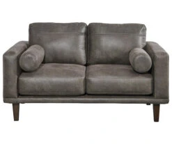 Arroyo Smoke Faux Leather Loveseat