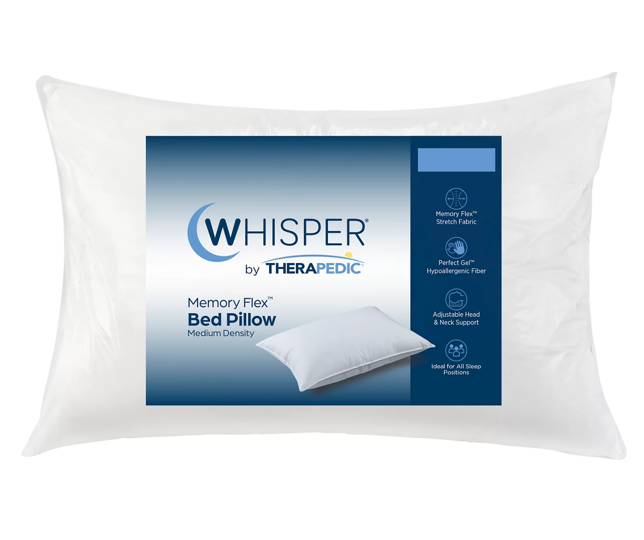 White Whisper Memory Flex Standard Pillow 1 White Whisper Memory Flex Standard Pillow