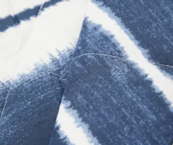 Real Living Grecian Getaway Navy & White Tie-Dye Stripe Reversible Microfiber Quilt 9 Real Living Grecian Getaway Navy & White Tie-Dye Stripe Reversible Microfiber Quilt -Northlight Outlet Home Store 810595791 A8