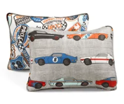 Lush Decor Beige Multi-Color Race Cars Quilt Set -Northlight Outlet Home Store 810595974 6