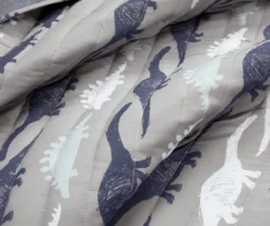 Lush Decor Navy & Gray Dinosaur Reversible Quilt Set -Northlight Outlet Home Store 810596000 2