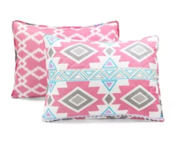 Lush Decor Pink & Turquoise Geometric Stripe Reversible Quilt Set -Northlight Outlet Home Store 810596001 6