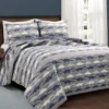 Lush Decor Navy & Gray Dinosaur Reversible Quilt Set