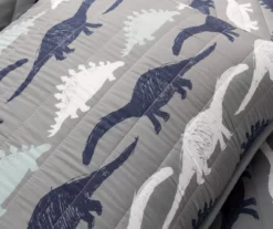Lush Decor Navy & Gray Dinosaur Reversible Quilt Set -Northlight Outlet Home Store 810596002 3