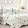 Lush Decor White, Blue & Pink Bird & Floral Reversible Quilt Set