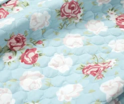 Lush Decor Blue & Blush Floral Ruffle-Trim Reversible Quilt Set -Northlight Outlet Home Store 810596027 2