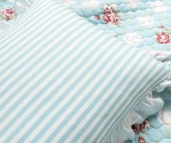 Lush Decor Blue & Blush Floral Ruffle-Trim Reversible Quilt Set -Northlight Outlet Home Store 810596027 5