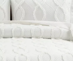 Lush Decor Avon White Ruffled Helix Pattern Quilt Set 15 Lush Decor Avon White Ruffled Helix Pattern Quilt Set -Northlight Outlet Home Store 810596040 2