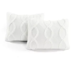 Lush Decor Avon White Ruffled Helix Pattern Quilt Set 18 Lush Decor Avon White Ruffled Helix Pattern Quilt Set -Northlight Outlet Home Store 810596040 5