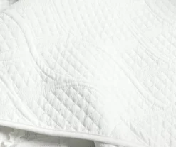 Lush Decor Avon White Ruffled Helix Pattern Quilt Set 21 Lush Decor Avon White Ruffled Helix Pattern Quilt Set -Northlight Outlet Home Store 810596041 3