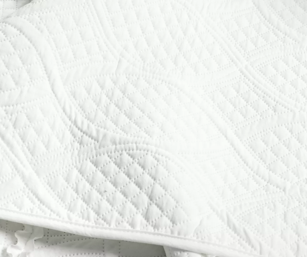 Lush Decor Avon White Ruffled Helix Pattern Quilt Set 10 Lush Decor Avon White Ruffled Helix Pattern Quilt Set - Image 10