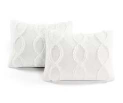 Lush Decor Avon White Ruffled Helix Pattern Quilt Set 23 Lush Decor Avon White Ruffled Helix Pattern Quilt Set -Northlight Outlet Home Store 810596041 5