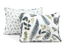 Lush Decor Devonia White & Green Botanical Reversible Cotton Quilt Set -Northlight Outlet Home Store 810596065 7