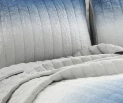 Navy & Gray Crinkle Ombre Full/Queen 3-Piece Quilt Set -Northlight Outlet Home Store 810596079 2