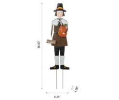 36" Pilgrim Man Metal Yard Stake -Northlight Outlet Home Store 810596300 6