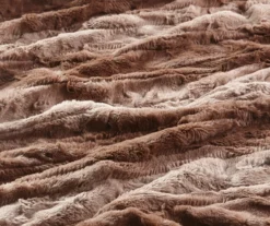 Marselle Stripe Faux Fur Heated Throw, (50" X 70") -Northlight Outlet Home Store 810598131 5