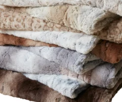 Marselle Stripe Faux Fur Heated Throw, (50" X 70") -Northlight Outlet Home Store 810598131 8