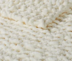 Chunky-Knit Handmade Throw, (50" X 60") -Northlight Outlet Home Store 810598140 4