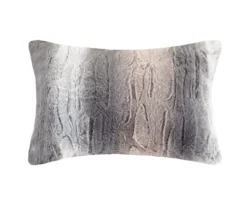 Marselle Blush & Gray Stripe Faux Fur King 4-Piece Comforter Set 12 Marselle Blush & Gray Stripe Faux Fur King 4-Piece Comforter Set -Northlight Outlet Home Store 810598176 810598177 4