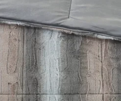 Marselle Blush & Gray Stripe Faux Fur King 4-Piece Comforter Set 16 Marselle Blush & Gray Stripe Faux Fur King 4-Piece Comforter Set -Northlight Outlet Home Store 810598176 810598177 8