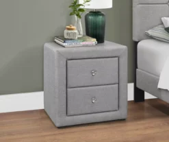 Monarch Linen Upholstered Nightstand -Northlight Outlet Home Store 810598500 B0