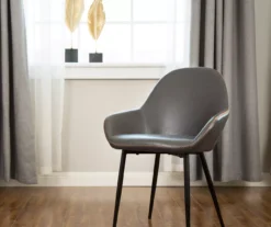 Glitzhome Mid-Century Modern Faux Leather Dining Chairs, 2-Pack -Northlight Outlet Home Store 810598715 A0 2