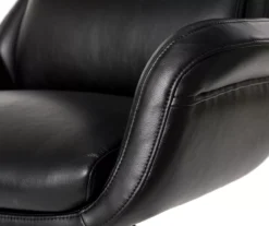 Black Mid-Century Modern Faux Leather Executive Office Chair 11 Black Mid-Century Modern Faux Leather Executive Office Chair -Northlight Outlet Home Store 810598936 A0 5