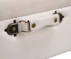 Seashell White Velvet Suitcase Storage Stool -Northlight Outlet Home Store 810598945 A0 5