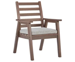 Emmeline Wood Look Cushioned Patio Armchairs, 2-Pack -Northlight Outlet Home Store 810599446 1