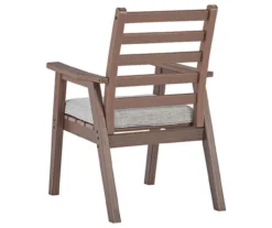 Emmeline Wood Look Cushioned Patio Armchairs, 2-Pack -Northlight Outlet Home Store 810599446 2