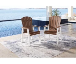Genesis Bay Brown & White Patio Armchairs, 2-Pack