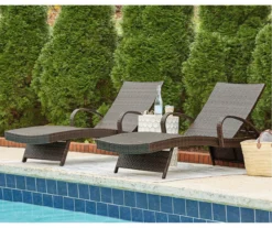 Kantana All-Weather Wicker Patio Chaise Lounge Chairs, 2-Pack