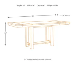 Moriville Extension Leaf Counter-Height Dining Table 19 Moriville Extension Leaf Counter-Height Dining Table -Northlight Outlet Home Store 810599583 9