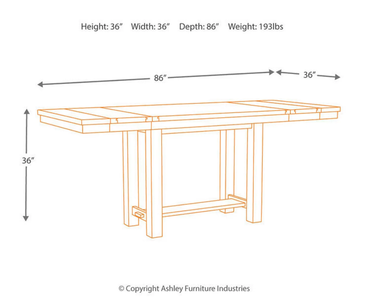 Moriville Extension Leaf Counter-Height Dining Table 10 Moriville Extension Leaf Counter-Height Dining Table - Image 10