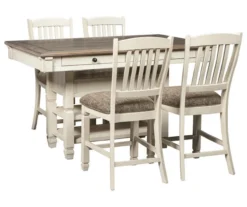 Bolanburg Counter-Height Dining Table With Wine Bottle Storage -Northlight Outlet Home Store 810599589 4