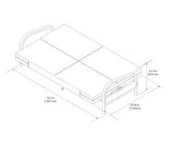 DHP Elbern Black Metal Futon With Cover -Northlight Outlet Home Store 810599700 810600181 810600182 A8 2