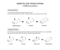 DHP Elbern Black Metal Futon With Cover -Northlight Outlet Home Store 810599700 810600181 810600182 M0