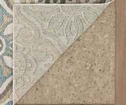 Waterside Light Gray & Turquoise Geometric Outdoor Area Rug, (5' 3" X 7.5') -Northlight Outlet Home Store 810600324 A8 2