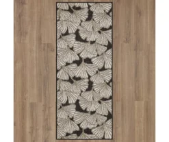 Mohawk Treasured Garden Dark Gray & White Botanical Outdoor Area Rug -Northlight Outlet Home Store 810600350 A0 2