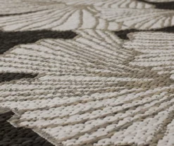 Mohawk Treasured Garden Dark Gray & White Botanical Outdoor Area Rug -Northlight Outlet Home Store 810600350 A8 3