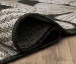 Mohawk Treasured Garden Dark Gray & White Botanical Outdoor Area Rug -Northlight Outlet Home Store 810600351 A8 5