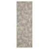 Treasured Garden Beige & Tan Botanical Outdoor Area Rug, (2.5' X 6')