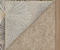 Treasured Garden Beige & Tan Botanical Outdoor Area Rug, (2.5' X 6') -Northlight Outlet Home Store 810600354 A8 2