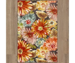 Charm Orange & Green Floral Area Rug, (7.5' X 10') 9 Charm Orange & Green Floral Area Rug, (7.5' X 10') -Northlight Outlet Home Store 810600679 A0 2