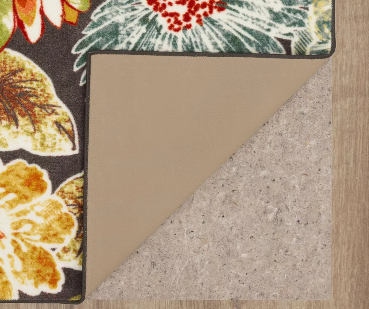 Charm Orange & Green Floral Area Rug, (7.5' X 10') 4 Charm Orange & Green Floral Area Rug, (7.5' X 10') - Image 4