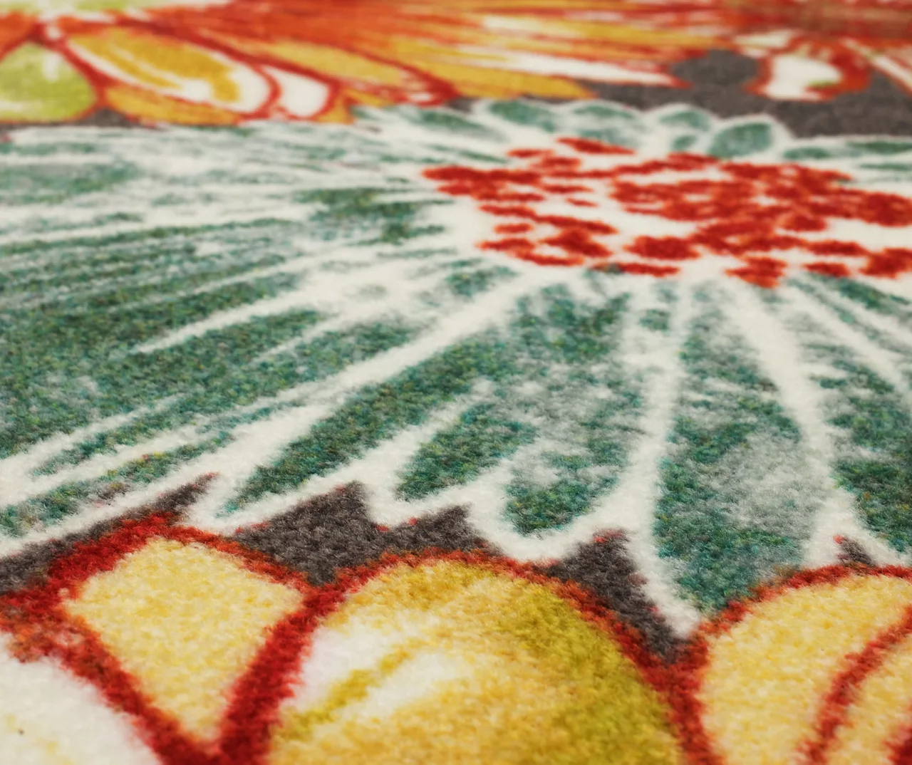 Charm Orange & Green Floral Area Rug, (7.5' X 10') 5 Charm Orange & Green Floral Area Rug, (7.5' X 10') - Image 5