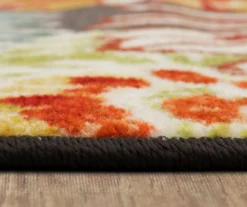 Charm Orange & Green Floral Area Rug, (7.5' X 10') 12 Charm Orange & Green Floral Area Rug, (7.5' X 10') -Northlight Outlet Home Store 810600679 A8 4