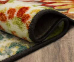 Charm Orange & Green Floral Area Rug, (7.5' X 10') 13 Charm Orange & Green Floral Area Rug, (7.5' X 10') -Northlight Outlet Home Store 810600679 A8 5