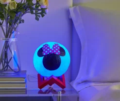 Disney Red Minnie Mouse Silhouette Multi-Color Moon Lamp -Northlight Outlet Home Store 810603742 B0 3