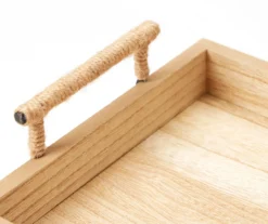 Light Brown Wood Tray With Metal Handles -Northlight Outlet Home Store 810603807 A8 2